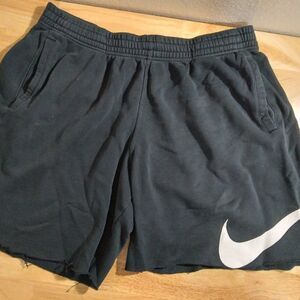 Vintage Nike Big Swoosh Logo Sweat Shorts Cut Off